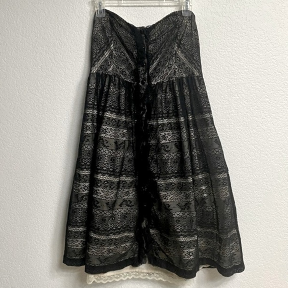 (Anthropology) Moulinette Soeurs Black & Nude Lace Dress 🖤